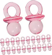 ASAKKURA 200pcs Mini Clear Acrylic Pacifiers Cute Favors for Shower Gender Reveal Baptism Celebrations for Table Decorations Games
