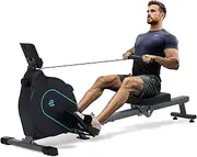 ECHANFIT Rowing Machine for Home Use - Rower with 16 Levels Adjustable Resistance, Ergonomic Seat, Tablet Holder, LCD Monitor and 350 LB Weight Capacity
