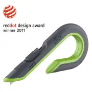 slice Box Cutters, Double Sided, Replaceable, Stainless Steel, Gray, Green