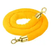 4 Feet Yellow Velvet Stanchion Rope, Crowd Control Barrier Rope, Golden