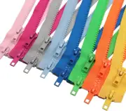 8Pcs 24 Inch #5 Two Way Separating Jacket Zippers for Sewing Coat Clothes Jacket