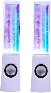 Angoily Clip-on Streaming Light Led Loudspeaker Colorful Changing Mini Speaker for Laptops/Smartphones