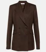 [Gabriela Hearst] Gabriela Hearst Stephanie double-breasted wool blazer AU 12 brown