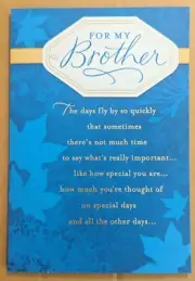 "For My Brother..." Birthday Large Format Greeting Card 5.5x8.0"(+Envelope)