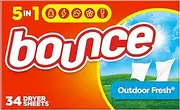 Bounce Fabric Softener Dryer Sheets, Outdoor Fresh Scent, 34 Count