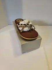 Baby Phat Brown & Gold 'Edith' Jeweled Sandals Women's Size 9