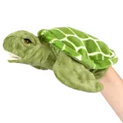 Lil Friends 26cm Turtle Animal Hand Puppet Kids/Children Soft Plush Toy Green 3+
