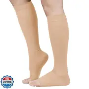 TOFLY® 30-40mmHg Medical Graduated Compression Socks for Men and Women, Open