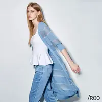 在飛比找momo購物網優惠-【iROO】長版針織外套