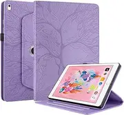 TIPOYOROO Rotating Case for iPad 9th Generation 2021 / 8th Generation 2020/ 7th Gen 2019/ iPad Air 10.5 2019/iPad Pro 10.5 360 Degree Rotate PU Leather Stand Cover with Pencil Holder-Purple