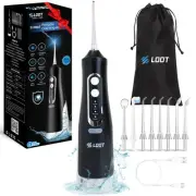 Dental Water Flosser Cordless, 310ML Electric Flosser with 4 Cleaning Modes &...