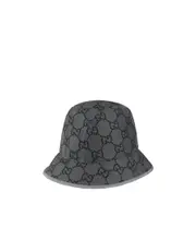 Gucci Monogrammed Bucket Hat S,M Dark grey and black