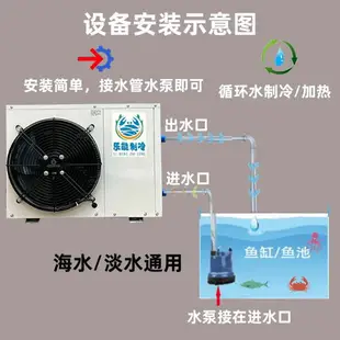 【台灣公司破盤價】【出口品質】樂能海鮮魚缸制冷機冷水機飯店養殖魚蝦冷暖恒溫一體