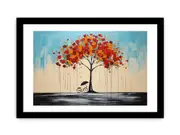 Cycle Tree Umbrella Modern Art Framed print Art Poster