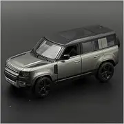 Scale Finished Model Car 1:25 Scale for Land Rover Defender 110 SUV Simulation Metal Diecast Car Model Static Display Model Die-cast Vehicle(Chrome)