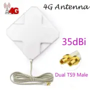 4G LTE Booster Amplifier 35dBi Flat Antenna Signal TS9 Aerial for 3G WiFi Router