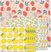 AwObEpl Beeswax Wraps for Food,Reusable Beeswax Wrap,Easy to Use Flower Patterns Beeswax Paper,Safe Beeswax Wraps,Washable Beeswax Wraps,Sustainable Organic Cotton Food Wraps for Food Storage