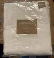 NWT West Elm Sheer Chevron Curtain Panel Pole Pocket White 42" x 96" a20