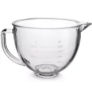 Glass Mixing Bowl 5 QT for KitchenAid 4.5 and 5 Quart Tilt-Head Stand Mixers