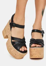 [ROC Boots Australia] Paige Cork Platform Sandals