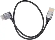 DRESSOOS 8k Video Cable Right Angled Male to Male Monitor Connector for Tv Laptop Short Video Cord