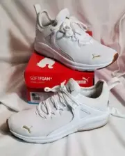 Women's Puma Athletic Shoes Size 6.5 Electron 2.0 Lush Training White Sneakers