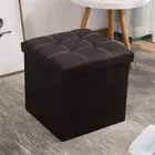 Folding Storage Bench Ottoman Storage Cube Boxes Footrest Stool Seat for Bedr...