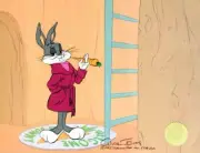 Chuck Jones Home Sweet Home Hand Signed painted Looney Tunes Bugs Bunny Sericel