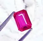 Natural Red Ruby Emerald Cut 3.65 Ct Certified Loose Gemstone With Free Gift