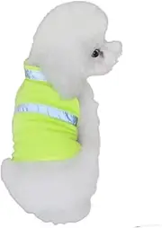 BUGUUYO Reflective Dog Security Vest High Visibility Breathable Clothes for Outdoor Activities for Walking Running and Hiking Fluorescent Yellow