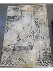Ali Grey Black Tribal Pattern Rug