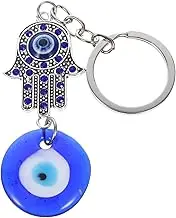 FELTECHELECTR Turkish Blue Eye Keychain Pendant Unique Evil Eye Hanging Ornament Stylish Key Fob for Keys Phone Superior Quality Design Decorative Accessory