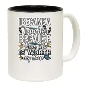 I Became A Teacher Because Your Life Mug Cup