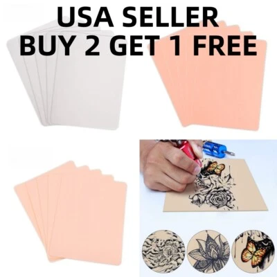 8" x 6" Tattoo Skin Practice Double Sides Fake Skin Microblading Eyebrow Needle