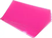 uxcell L Type Folders 12 Pack A5 Plastic Clear Document Folder File Jacket Sleeves Project Pockets, Pink