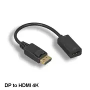 KNTK Displayport 1.2 to HDMI 1.4 Adapter w/ Latch 4K for PC MAC HDTV Monitor