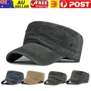 Army Plain Hat Classic Cadet Field Military Cap Style Patrol Baseball Adjustable