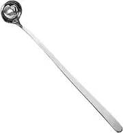TIDTALEO Stainless Steel Long Handle Mixing Spoon Ergonomic Design Honey Ladle for Cooking Serving Practical Deep Soup Spoon for Kitchen Use for Jars Elegant