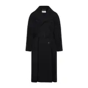 [Saint Laurent] Saint Laurent-Black Wool Coat-Uomo 1 NUM