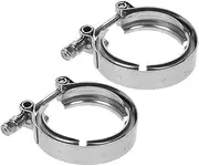 2pcs Exhaust Car Clip Clamps Exhaust Auto Clip Exhaust Hanger Motorcycle Clamp Pipe Support Bracket Universal Exhaust Hanger Exhaust Motorcycle Clip Stainless Steel Silver