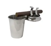 Glendale Smokin Ash Polished Stainless Steel Car Cup Holder Ashtray with Cove...