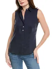 Foxcroft Ashley Linen-Blend Shirt