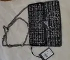 NWT Black Devon Clutch Boucle From DKNY MSRP $ 148
