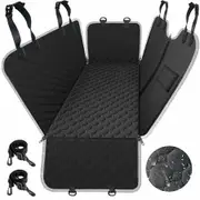Dog Car Seat Cover for Back Seat,Waterproof Car Seat Protector for Dogs with Side Flaps,Scratchproof Car Seat Cover-Black