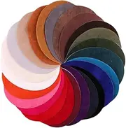 Gadpiparty 25Pcs Suede Fabric Patches Kit Oval Clothing Repair Patches for Sweaters Jackets Jeans and DIY Applique Accessories for Elbow Reinforcement and Decoration