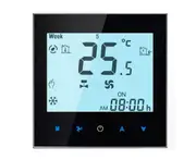 A96 Black Tuya Smart ZigBee Digital Display Switch Panel Smart Home Gateway Air Conditioner Thermostat Smart Home Life Equipment