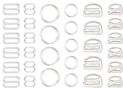 Tupalizy 240PCS Bra Strap Hooks for Sewing Bikini Halter Swimsuit Tops Lingerie Rings Nylon Bathing Suit Clips Clasp Sliders