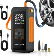Portable Tire Inflator & Deflator – Digital Air Pump with Pressure Gauge, Cordle