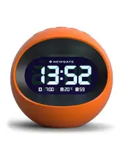 [Newgate] Centre Of The Earth Lcd Alarm Clock in Pumpkin Orange