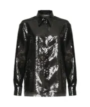 sequinned shirt IT40,IT42 Black